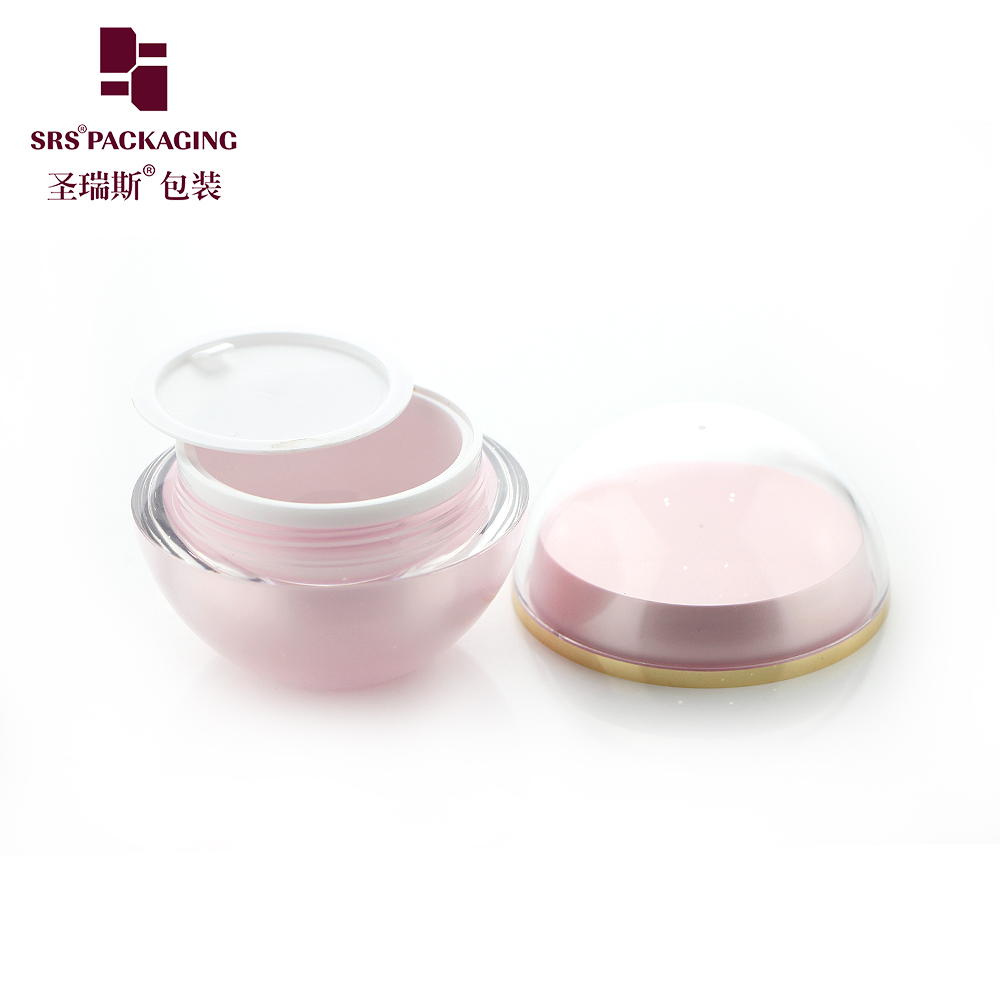 SRS 5g 15g 30g cosmetic empty packaging ball shape lip balm container round acrylic jar