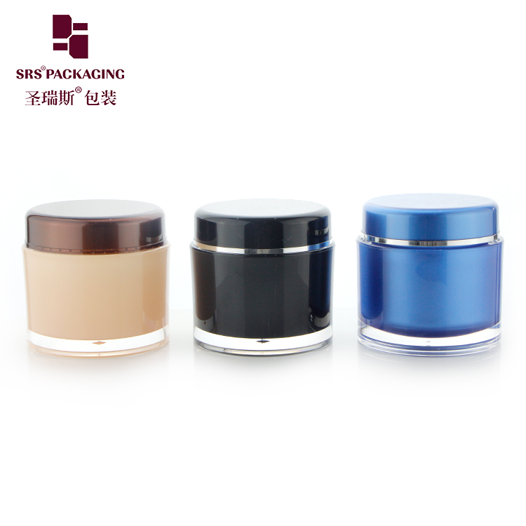 Hot-sell 100g Empty Plastic Cosmetic Eye shadow Cream Acrylic Cosmetic Jar Round Sample Jar