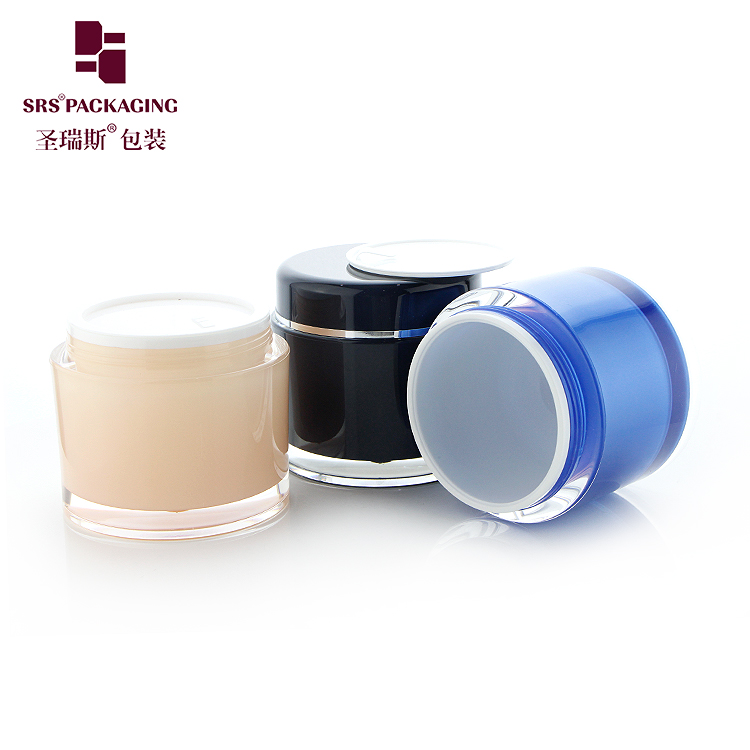 Hot-sell 100g Empty Plastic Cosmetic Eye shadow Cream Acrylic Cosmetic Jar Round Sample Jar