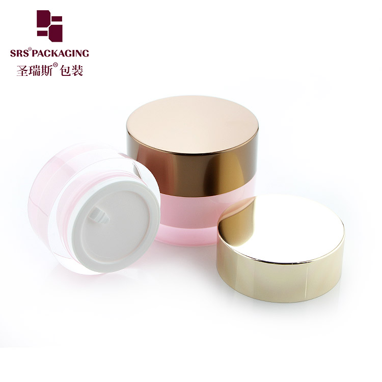 Acrylic plastic cream jar 50g 30g 15ml face cream container with aluminium cap