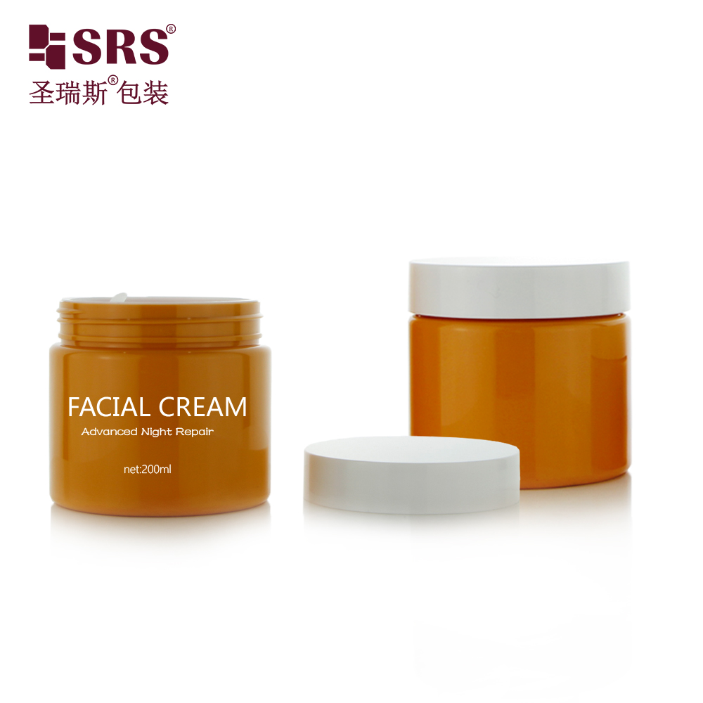 Customization Color Plastic Empty Cosmetic Jars Body Cream Container 100g PET Jar