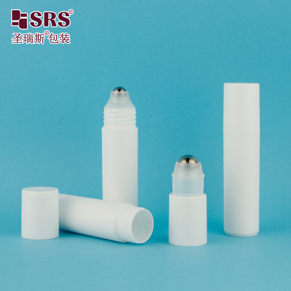 New Design Hot Sale 20ml Matt Surface Flat Bottom Cosmetic PP Plastic Roller Bottle