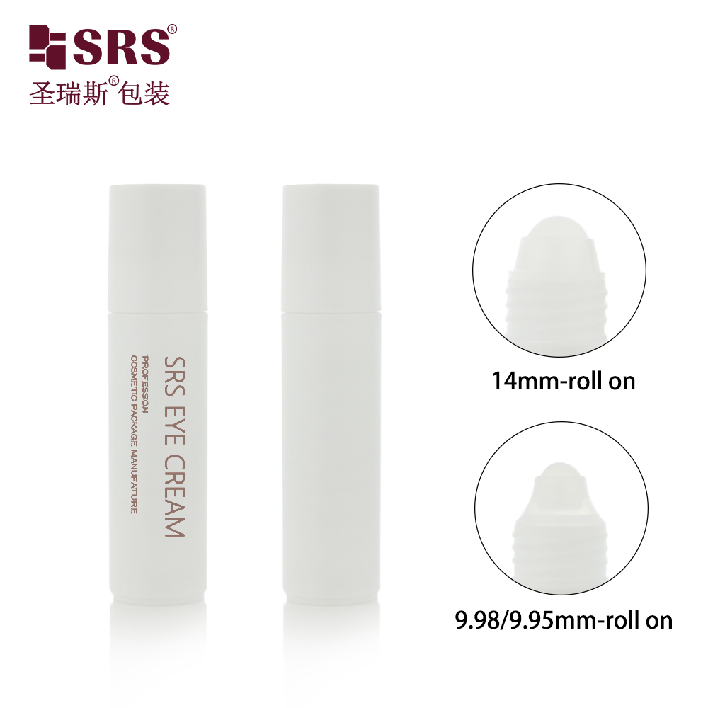 New Design Hot Sale 20ml Matt Surface Flat Bottom Cosmetic PP Plastic Roller Bottle