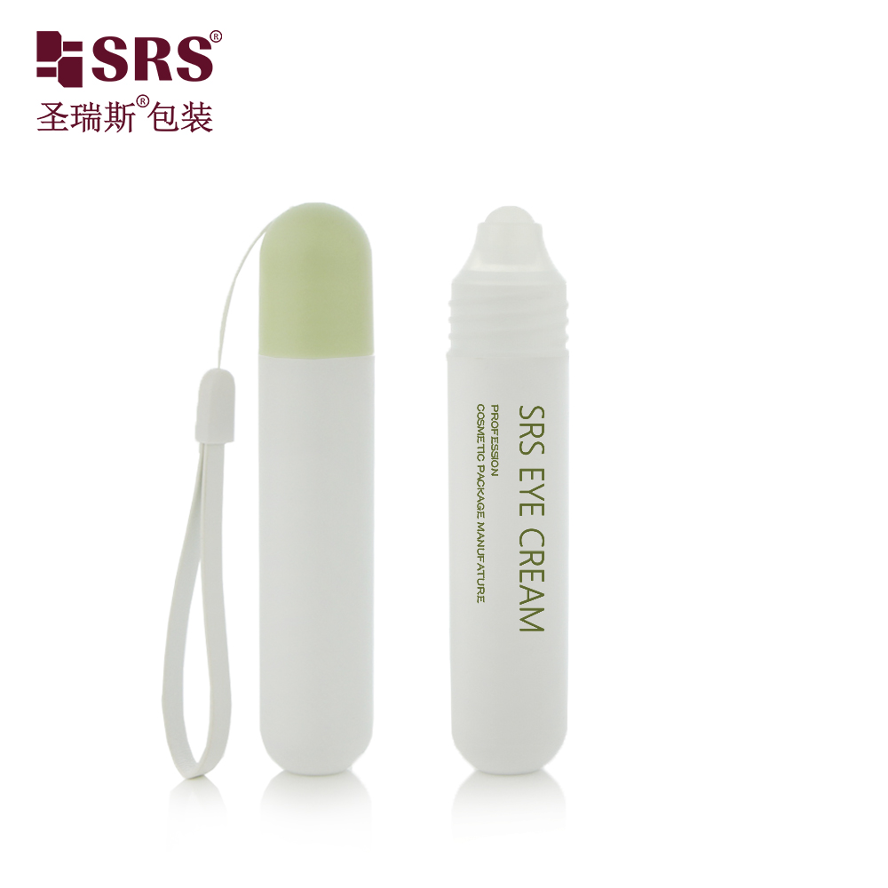 Empty New Design Cosmetic 20 ml PP Roll On Bottle Steel Roller Ball Custom Color Eye Cream Container