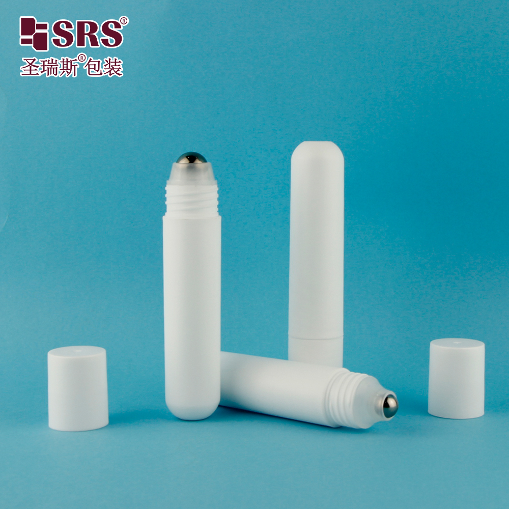 SRS 100% No Leakage 25ml New Design Matt Surface Round Bottom Cosmetic PP Roller Bottle