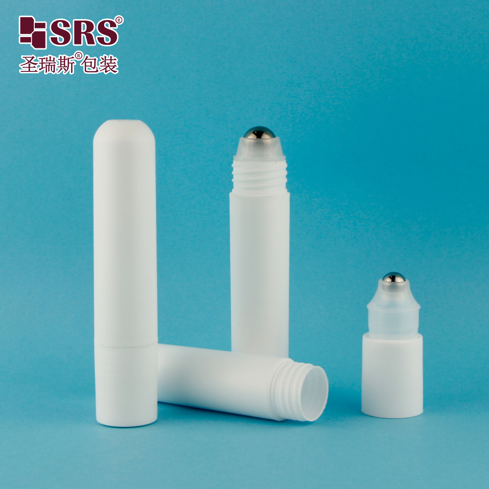 SRS 100% No Leakage 25ml New Design Matt Surface Round Bottom Cosmetic PP Roller Bottle