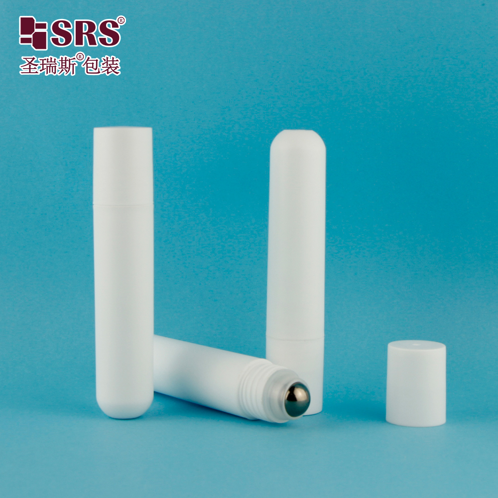 SRS 100% No Leakage 25ml New Design Matt Surface Round Bottom Cosmetic PP Roller Bottle