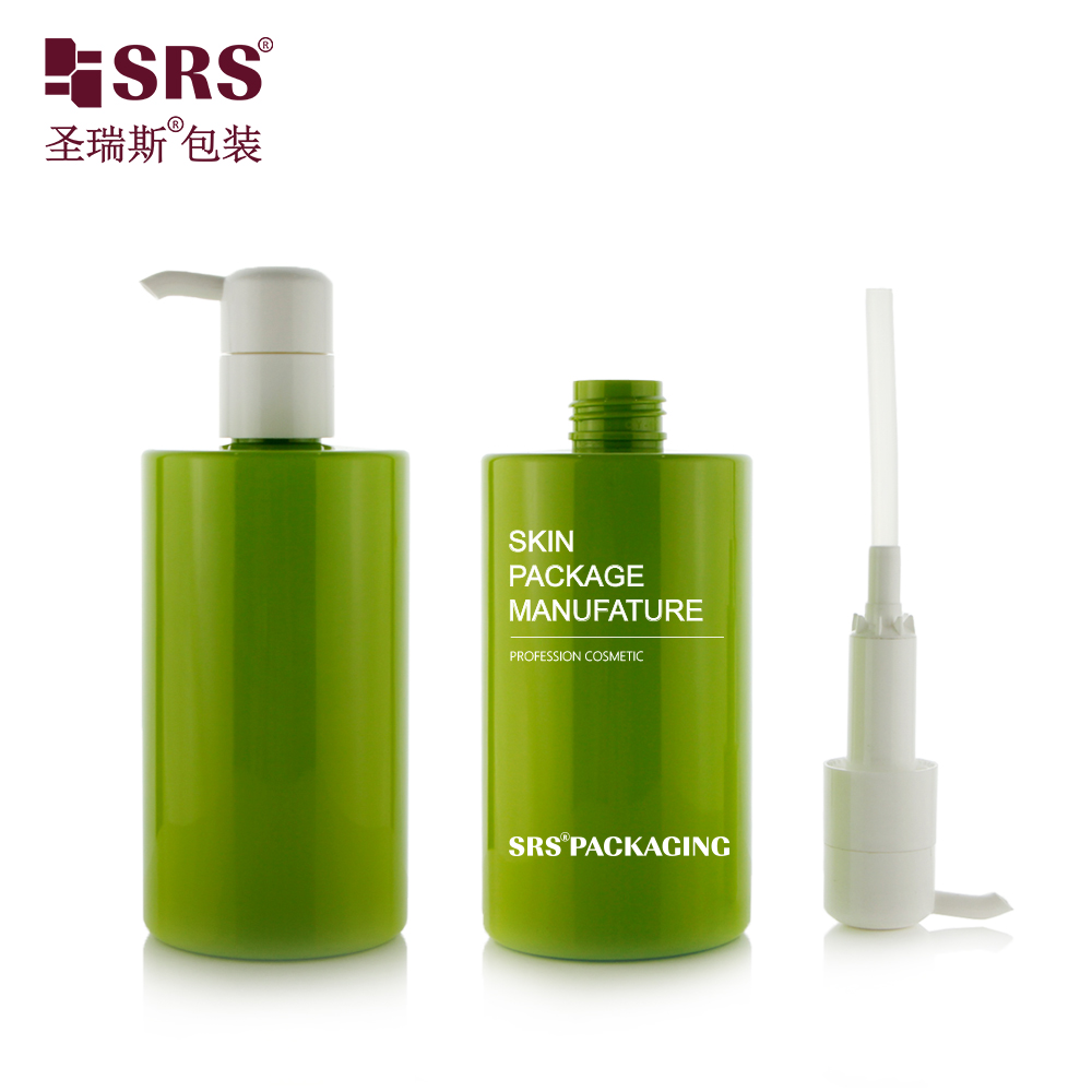 350ml toiletries packaging pet bottle pump customize color empty plastic container