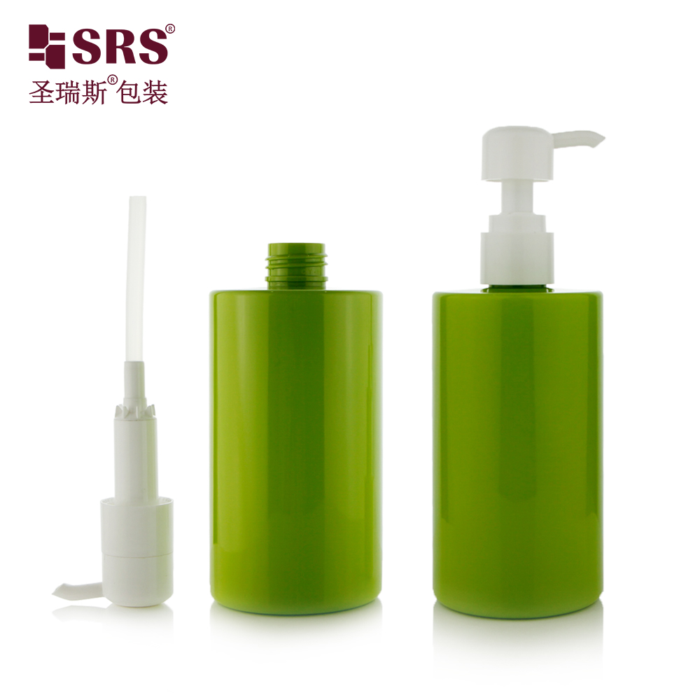 350ml toiletries packaging pet bottle pump customize color empty plastic container