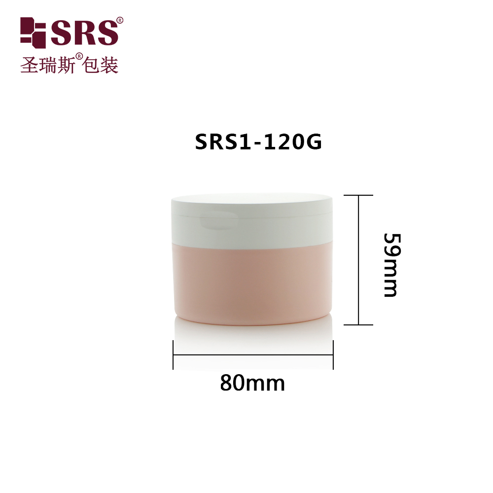 120g Round PP Cosmetic Jar With Flip Top Cap Face Cream High Quality Skin Care Packaging