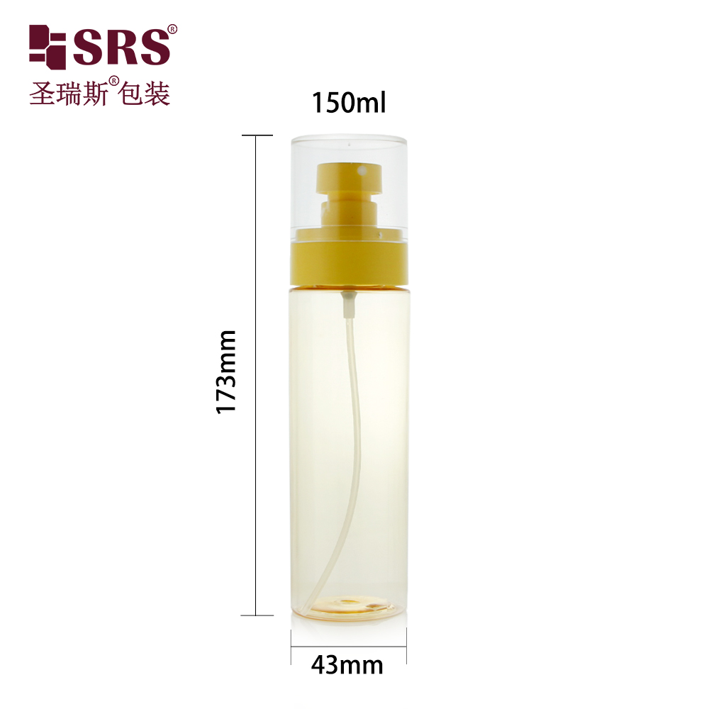 5oz empty plastic packaging 150ml luxury pet bottle customize decoration