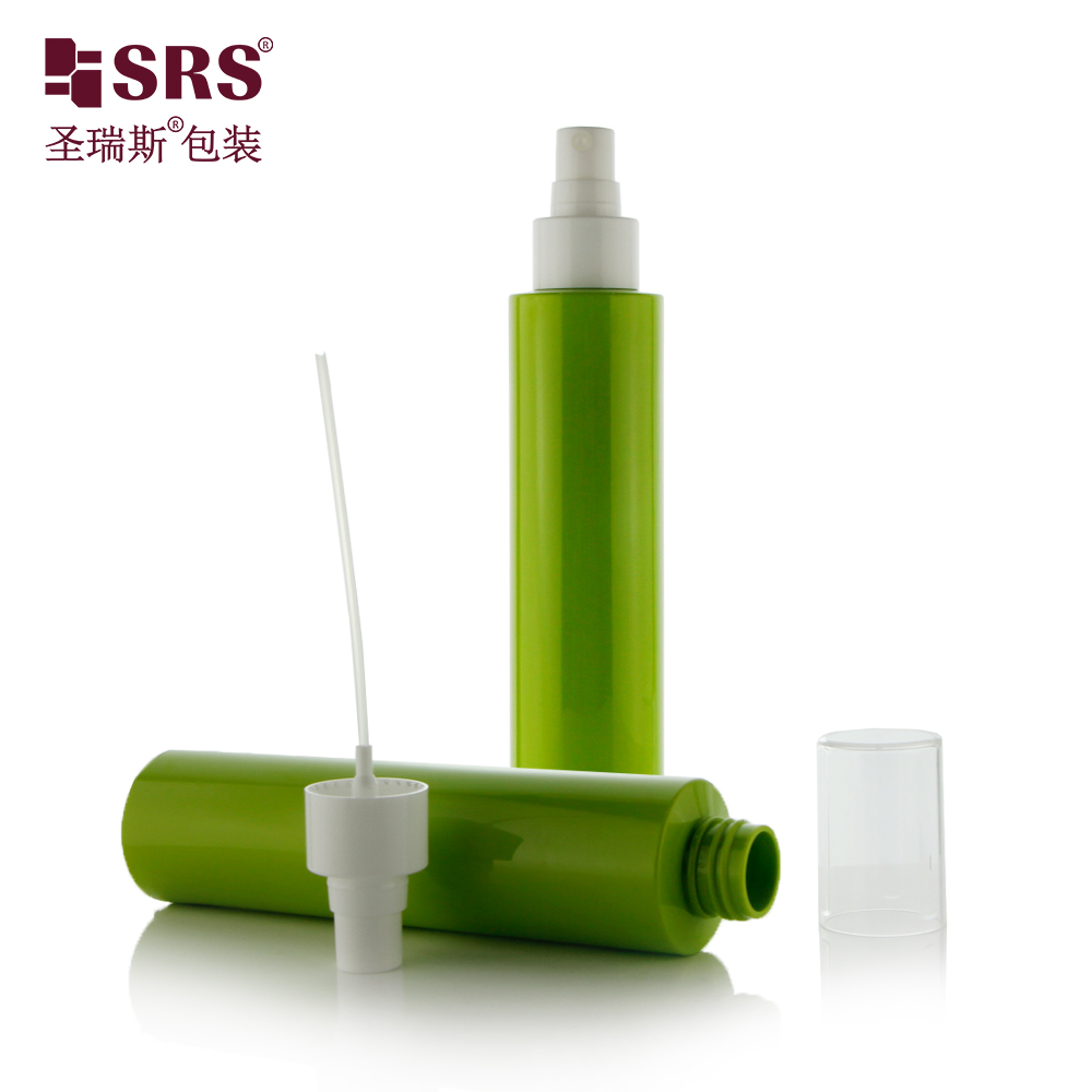 Hot Sell Empty Green PET Plastic Bottle 180ml Spray Cosmetic Skin Care Bottles