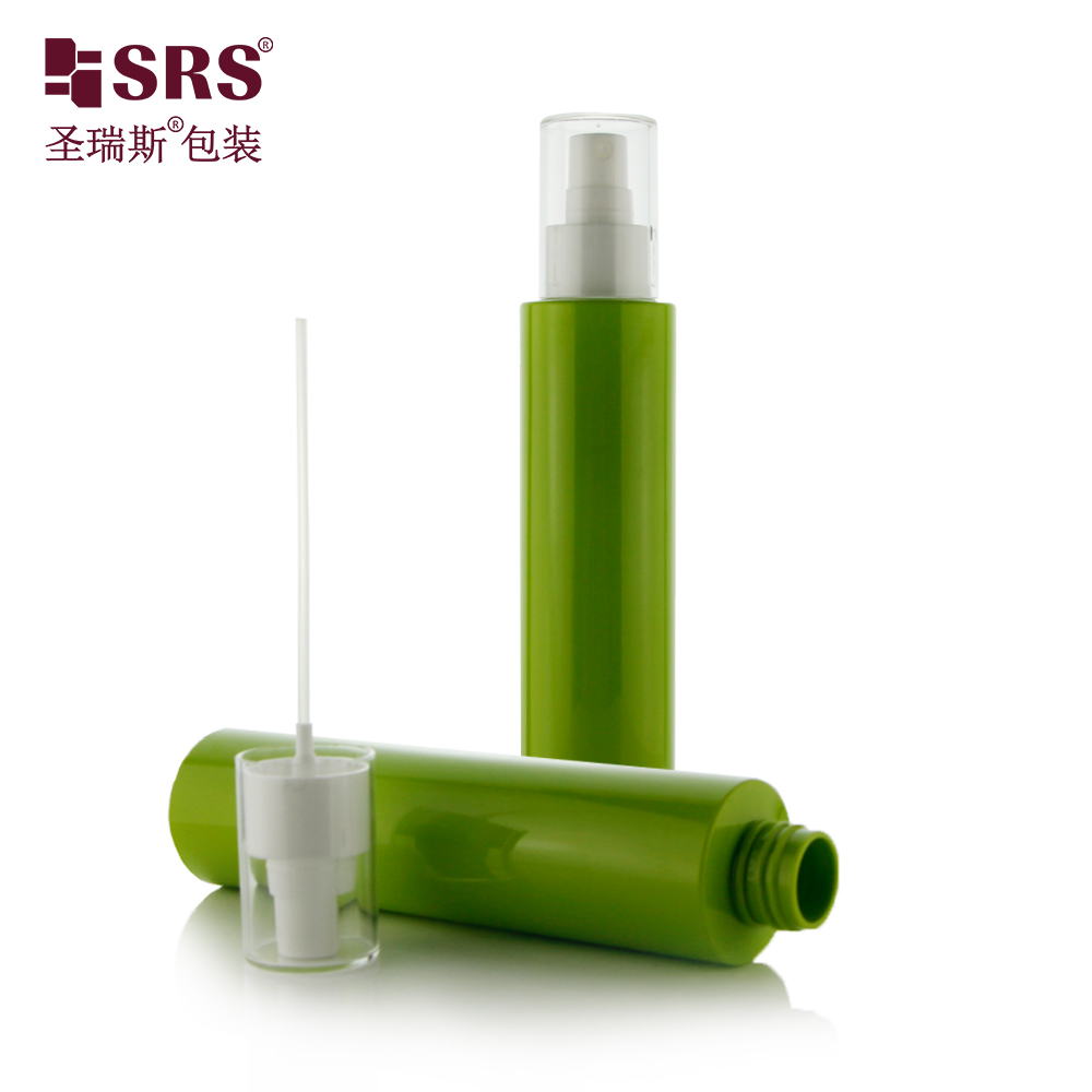 Hot Sell Empty Green PET Plastic Bottle 180ml Spray Cosmetic Skin Care Bottles