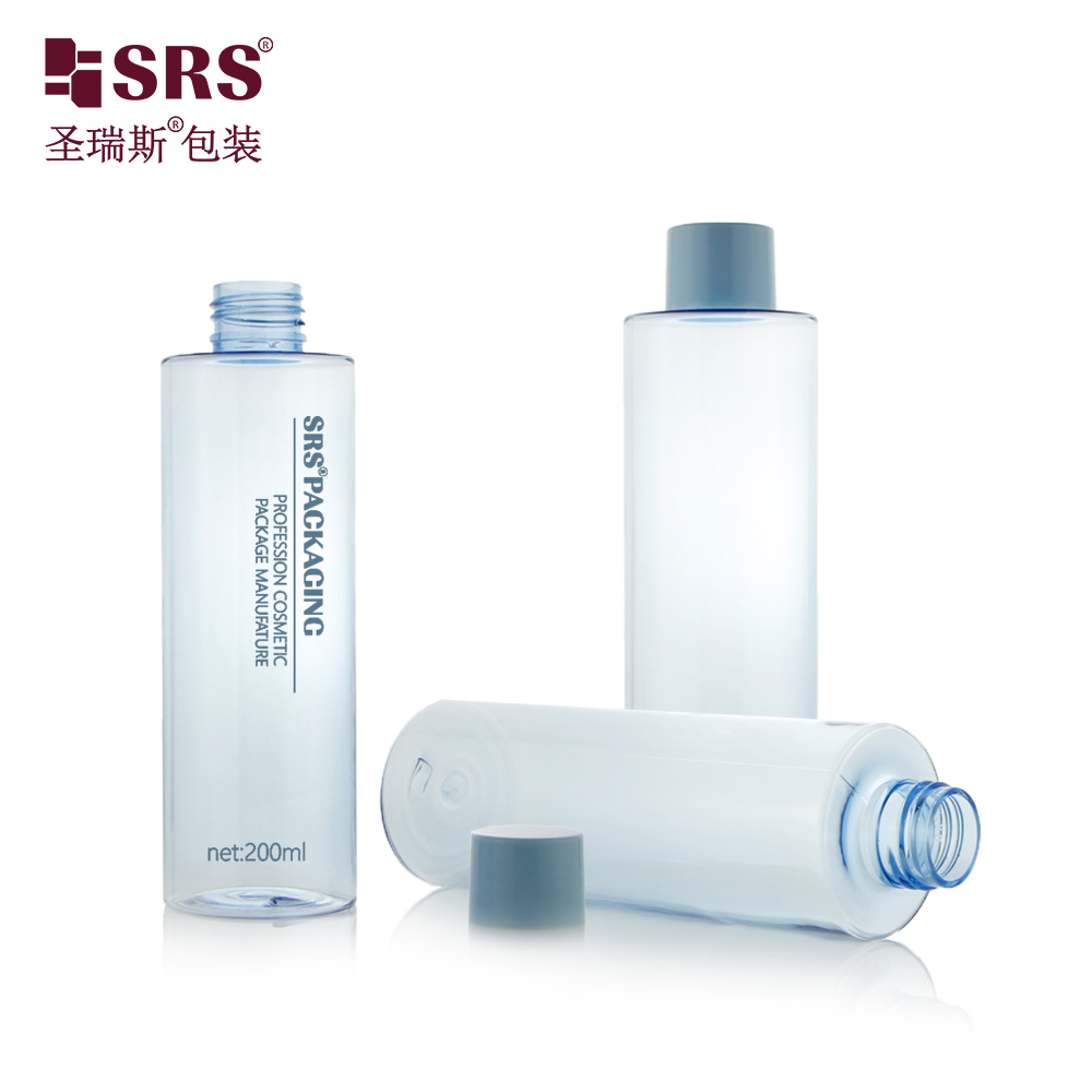 Skincare toner 200ml empty container packaging squeeze bottle pet plastic