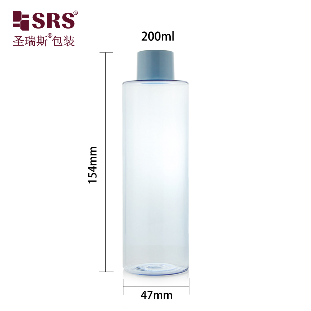 Skincare toner 200ml empty container packaging squeeze bottle pet plastic