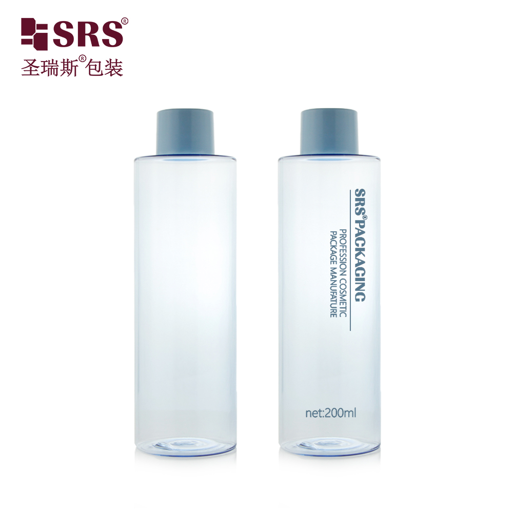 Skincare toner 200ml empty container packaging squeeze bottle pet plastic