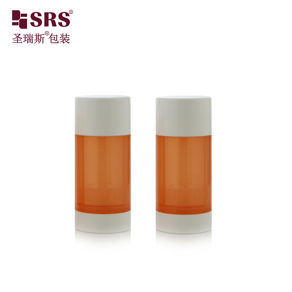 Round Translucent Color Pink Blue Orange Custom PP PCR Fill From Bottom Twist Up Deodorant Stick