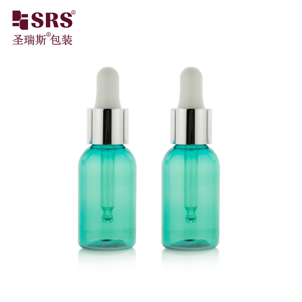 New Design Hot Sale 30ml PET Plastic Dropper Bottle 1oz Essential Oil Dropper Serum Bottle