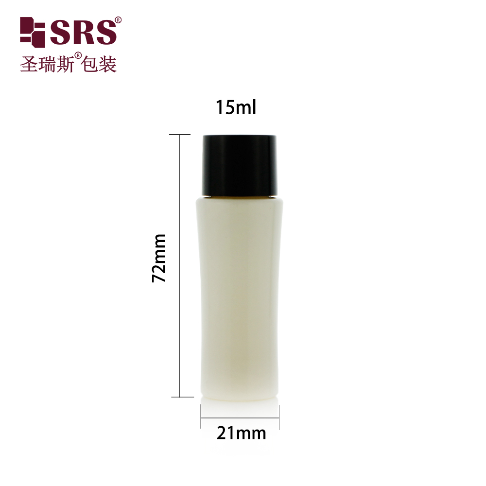 SRS 15ml PET Plastic Bottle Screw Cap using Emulsion Skin Care Cosmetic Empty Packaging