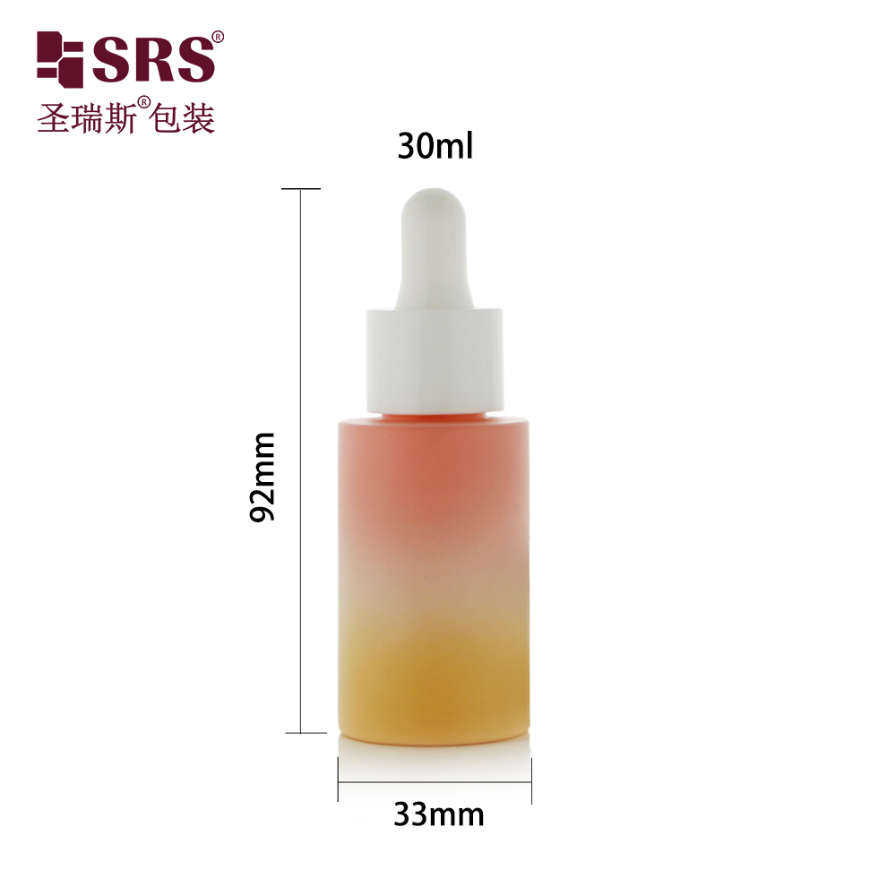 30ml Oil Bottle Frosted Dropper Bottle Essence Bottle Cosmetic Plastic Head Dropper Essential Oil Dispenser Container