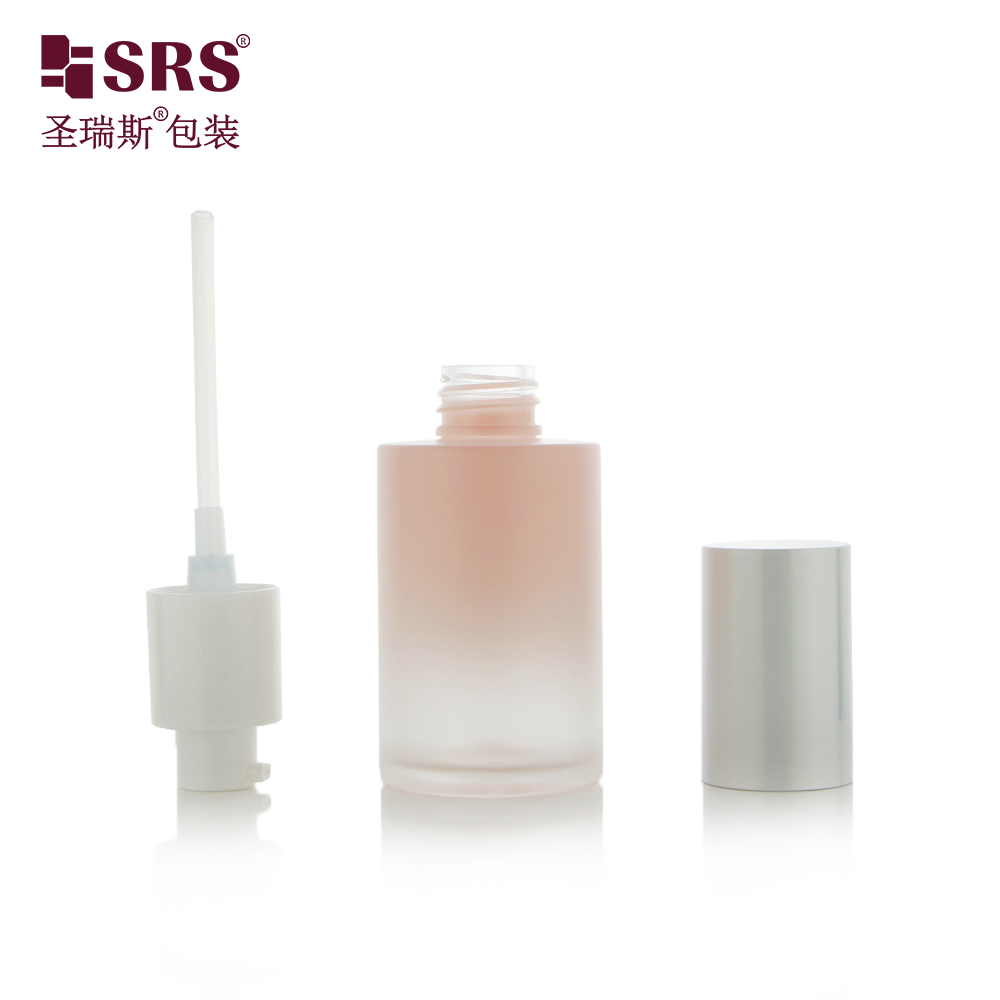 50ml Gradient Pink Essence Bottle Cosmetic PET Bottle Skin Care Lotion Bottle Face Cream Packaging Supplier