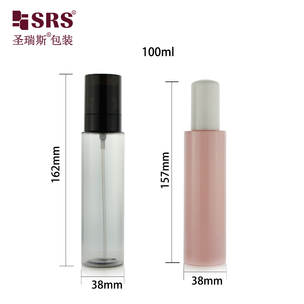 Manufacturers Supply PET 100ml Liquid Bottle Fine Mist Liquid Skin Care Cosmetic Bottle Blue Plastic Bottle with Sprayer