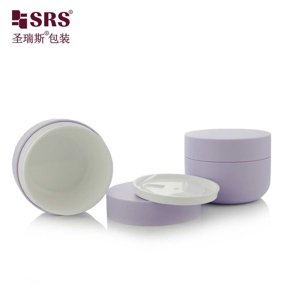 SRS High-end 100g Double Wall Round Bottom Screw Cap PP Cosmetic Cream Jar