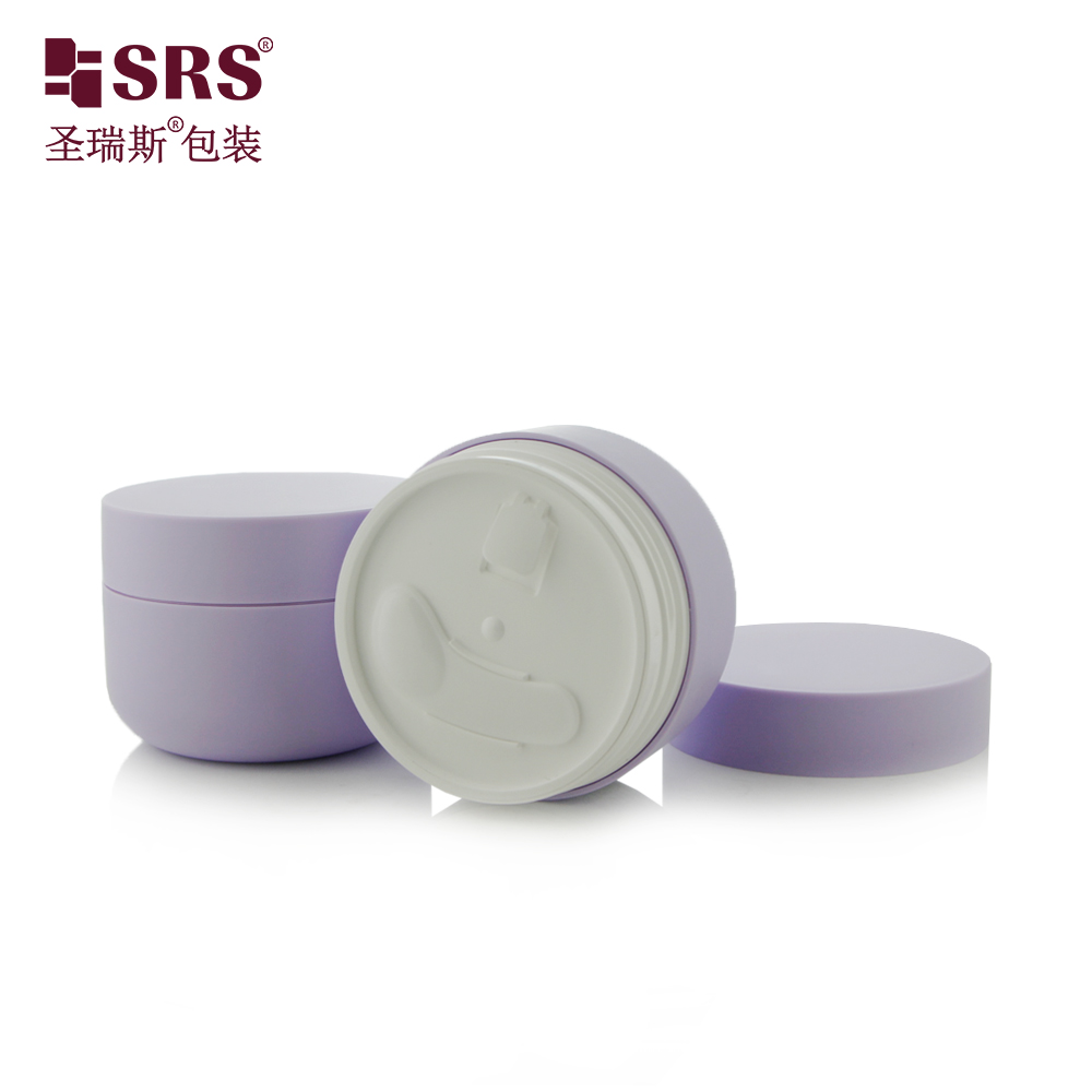 SRS High-end 100g Double Wall Round Bottom Screw Cap PP Cosmetic Cream Jar
