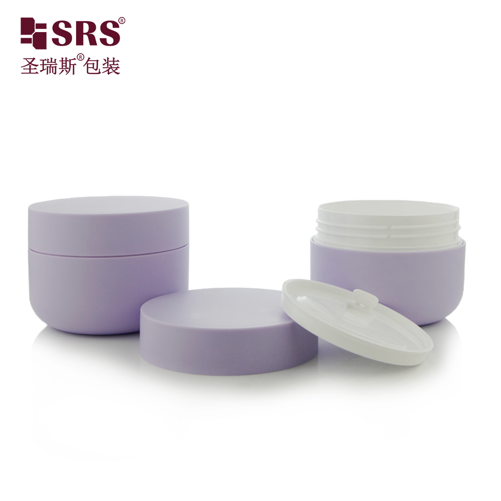 SRS High-end 100g Double Wall Round Bottom Screw Cap PP Cosmetic Cream Jar