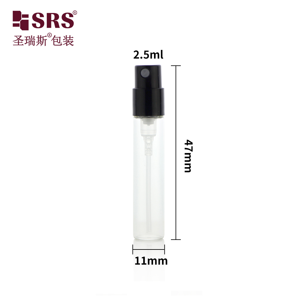 Wholesale Customized 2ml Atomizer Small Mini Empty Glass Spray Perfume Bottle With Spray Bottle