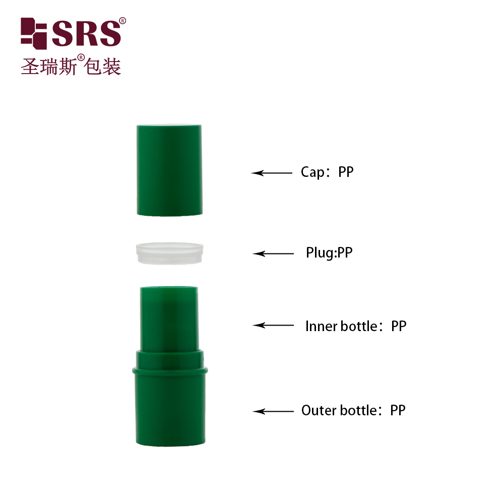 Free Sample PP Roll on Matte Green Blue Chapstick Tubes Lip Balm bottle 6g Container Mini Bottle Cosmetic Packaging