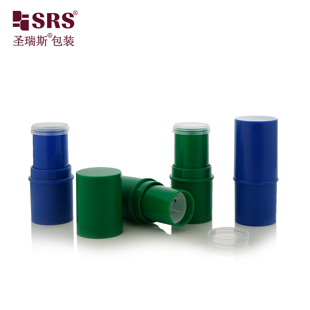 Free Sample PP Roll on Matte Green Blue Chapstick Tubes Lip Balm bottle 6g Container Mini Bottle Cosmetic Packaging