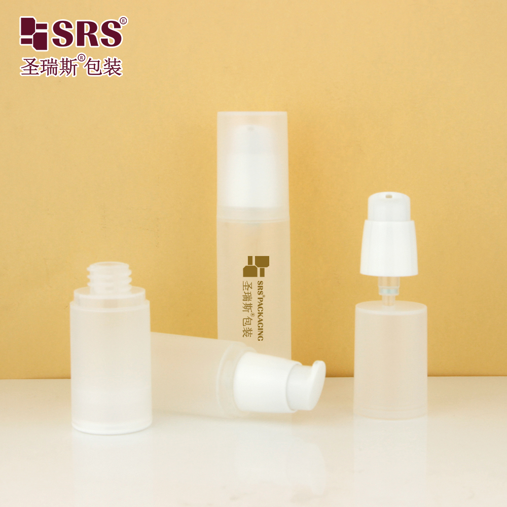 20ml 30ml 40ml 50ml Frosted Glossy Surface Available PP Material Airless Serum Pump Bottle