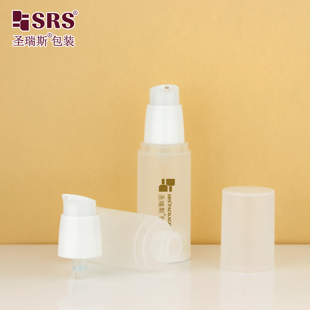 20ml 30ml 40ml 50ml Frosted Glossy Surface Available PP Material Airless Serum Pump Bottle