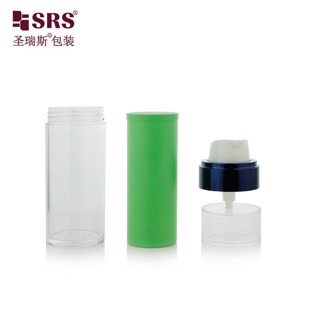 Empty 30ml 50ml Double Wall Airless Bottle AS Plastic Customized Color Vacuum Pump Lotion Bottle