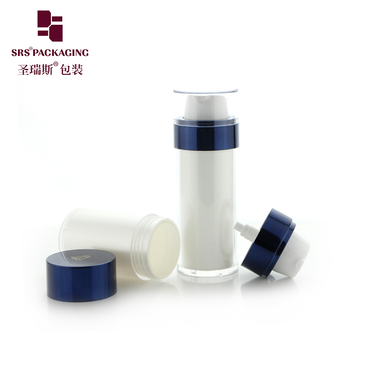 Empty 30ml 50ml Double Wall Airless Bottle AS Plastic Customized Color Vacuum Pump Lotion Bottle