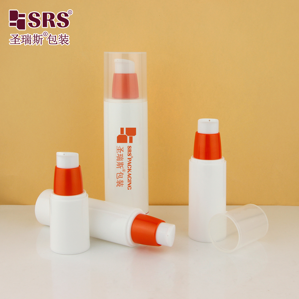 Factory Custom Eco Friendly 15ml 30ml 50ml 80ml 100ml White PP Airless Cream Serum Pump Lotion Bottle