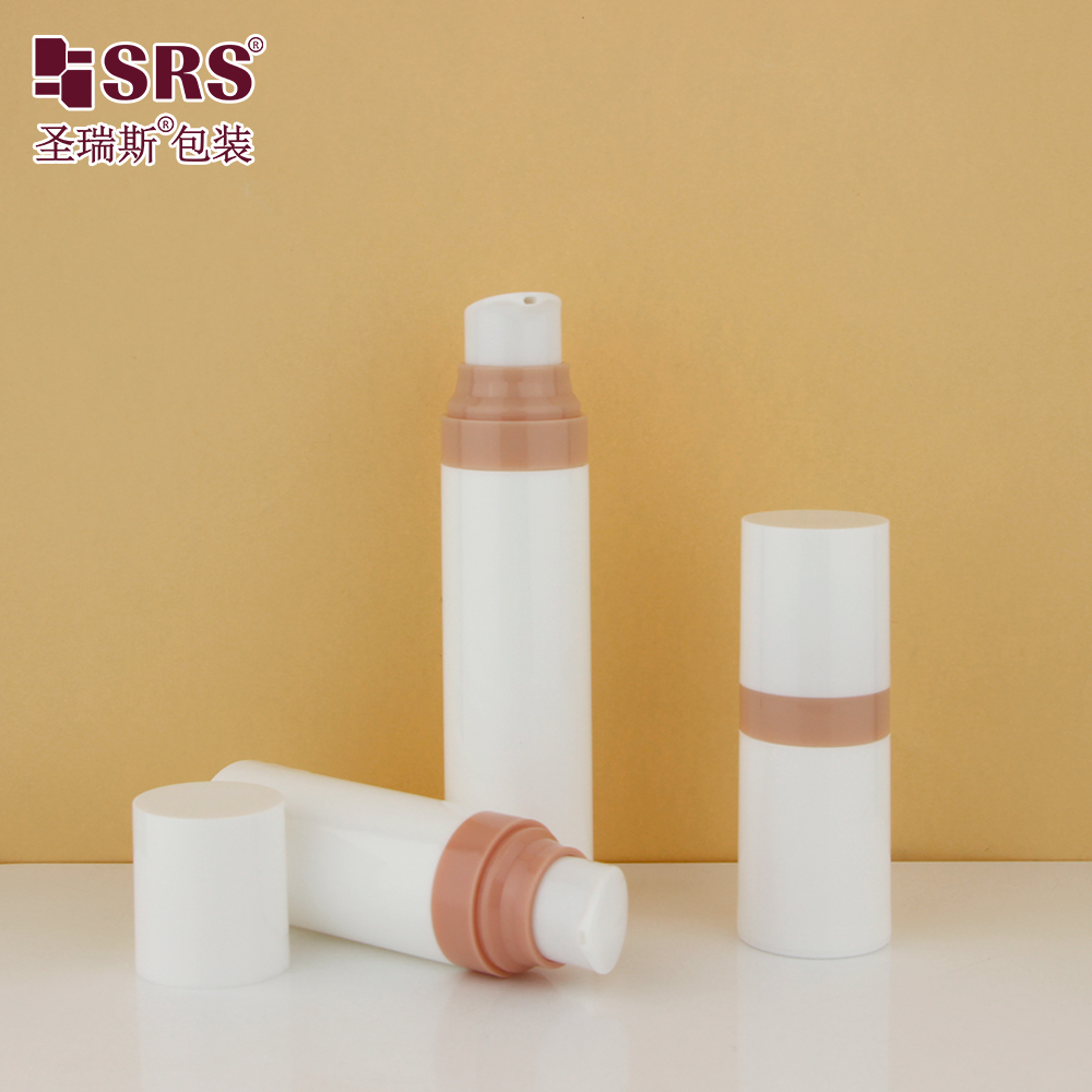 Eco Friendly 15ml 30ml 50ml PP Pump Airless Lotion Plastic Skin Cream Serum Cosmetic Packaging Container