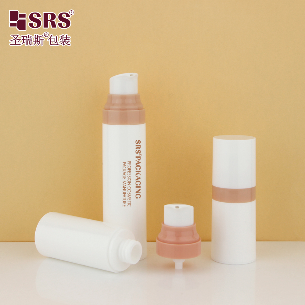 Eco Friendly 15ml 30ml 50ml PP Pump Airless Lotion Plastic Skin Cream Serum Cosmetic Packaging Container