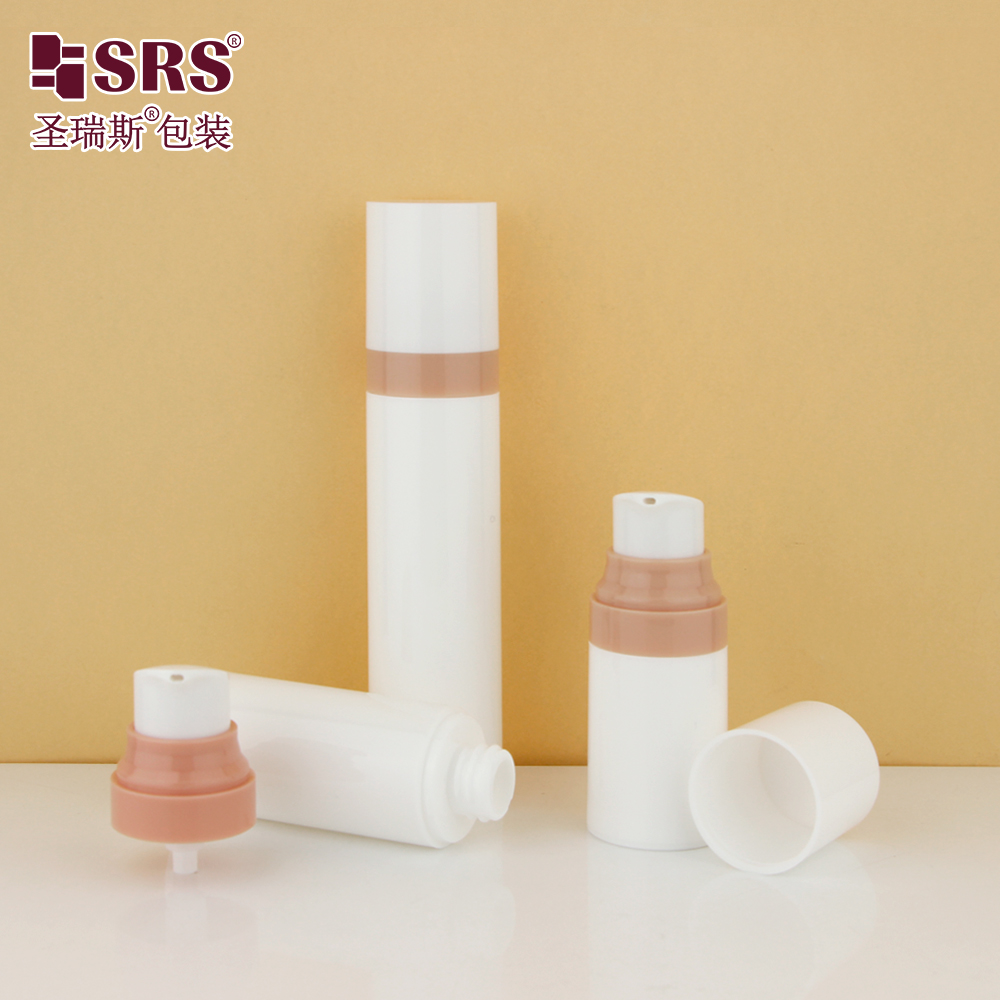 Eco Friendly 15ml 30ml 50ml PP Pump Airless Lotion Plastic Skin Cream Serum Cosmetic Packaging Container