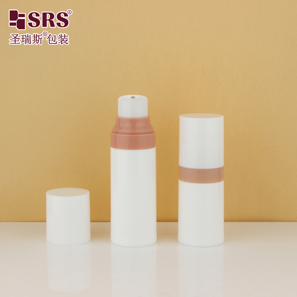 Eco Friendly 15ml 30ml 50ml PP Pump Airless Lotion Plastic Skin Cream Serum Cosmetic Packaging Container