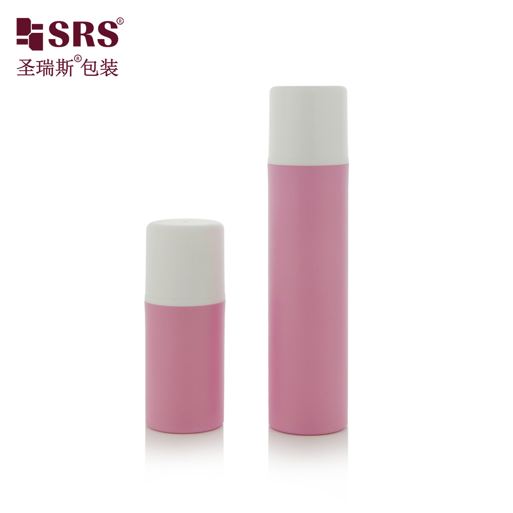 Custom Logo 15ml 30ml 50ml Plastic PP Empty Pink Airless Pump Bottle for Cream Packaging