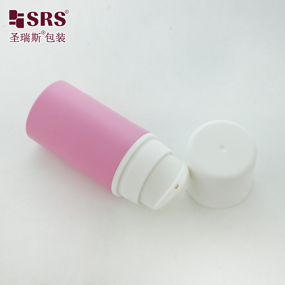 Custom Logo 15ml 30ml 50ml Plastic PP Empty Pink Airless Pump Bottle for Cream Packaging