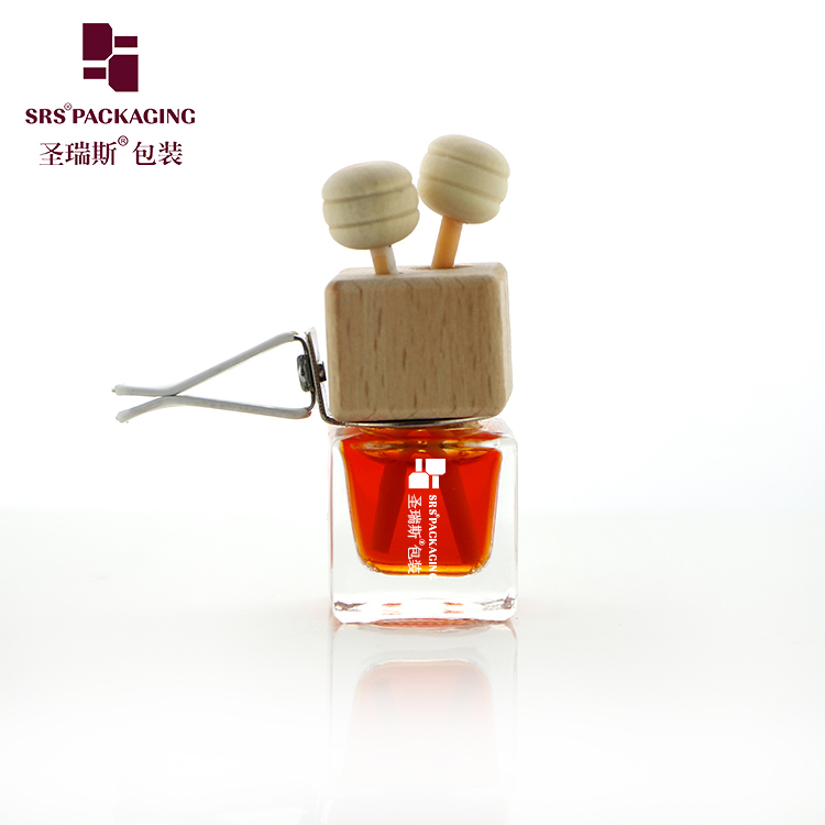 Empty Square Bottle Car Perfumes Glass Bottle For Car Vent Air Refresh Reed Diffuser Design In Stock