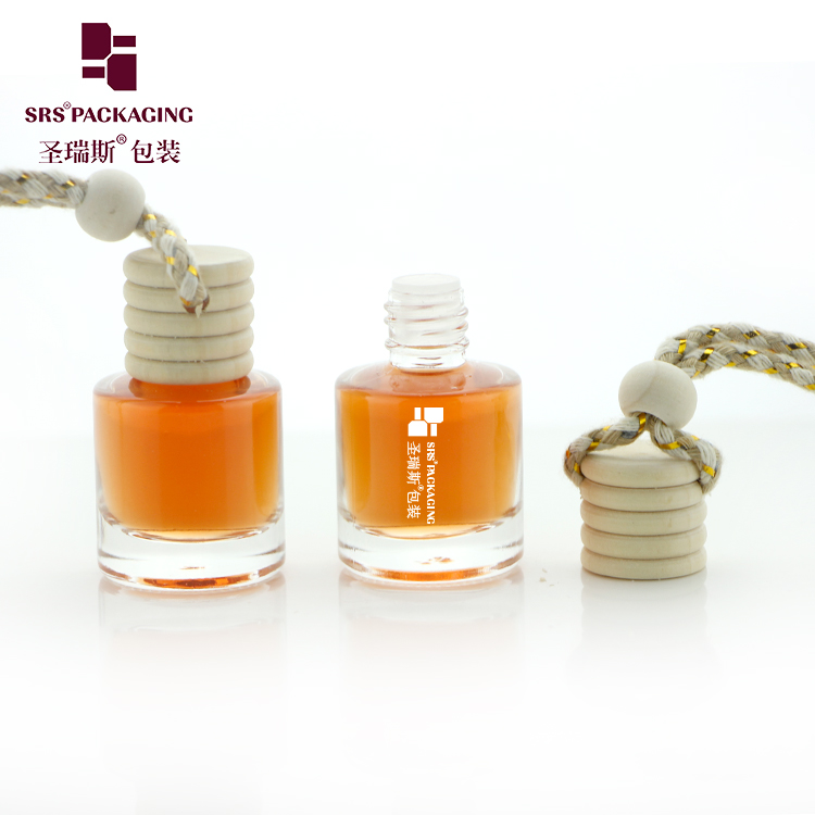 8ml Glass Car Perfume Bottle Pendant Empty Fragrance Container Customized Color Logo