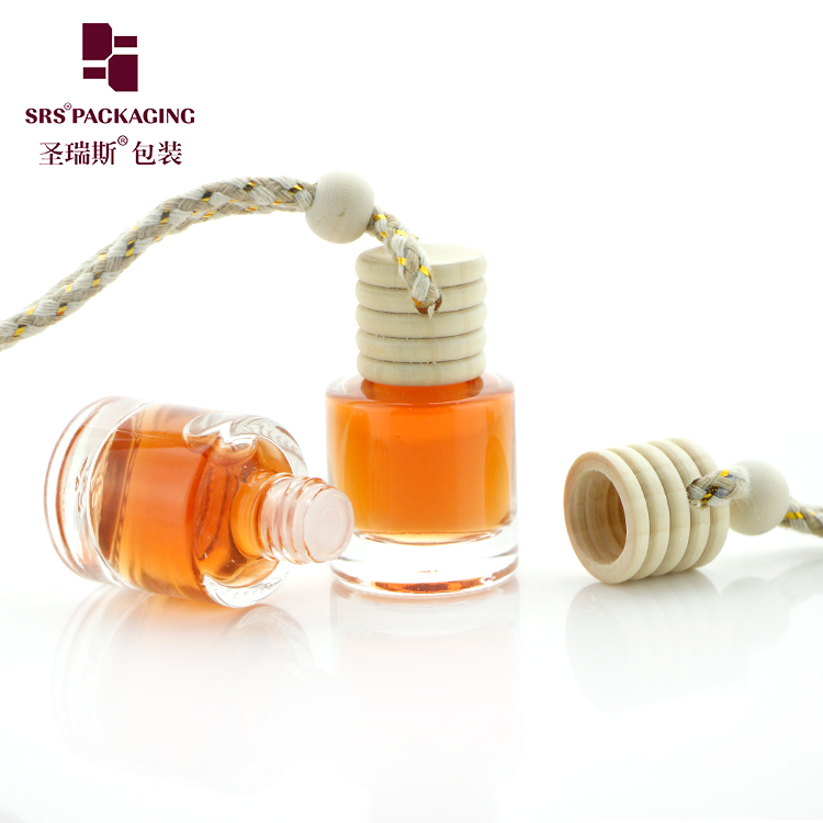 8ml Glass Car Perfume Bottle Pendant Empty Fragrance Container Customized Color Logo