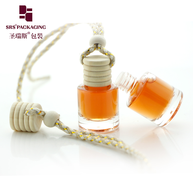 8ml Glass Car Perfume Bottle Pendant Empty Fragrance Container Customized Color Logo