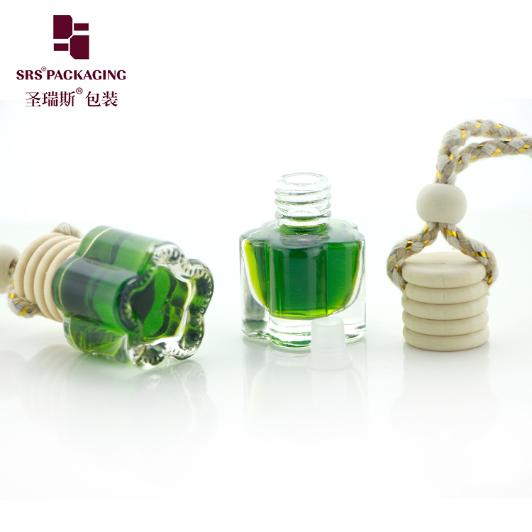 Good Quality Liquid Hanging Fragrance Luxury Car Perfume Bottle 6Ml With Wooden Cap