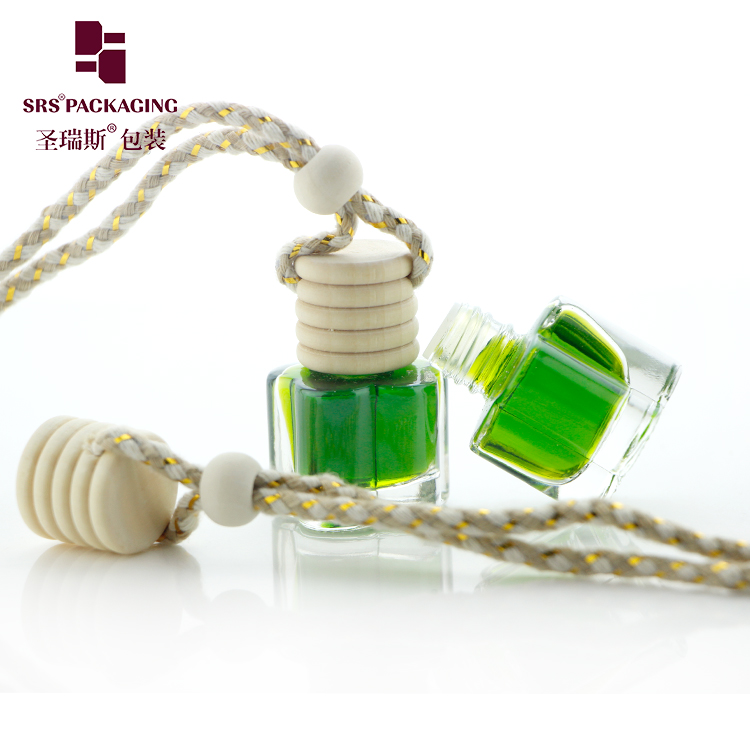 Good Quality Liquid Hanging Fragrance Luxury Car Perfume Bottle 6Ml With Wooden Cap