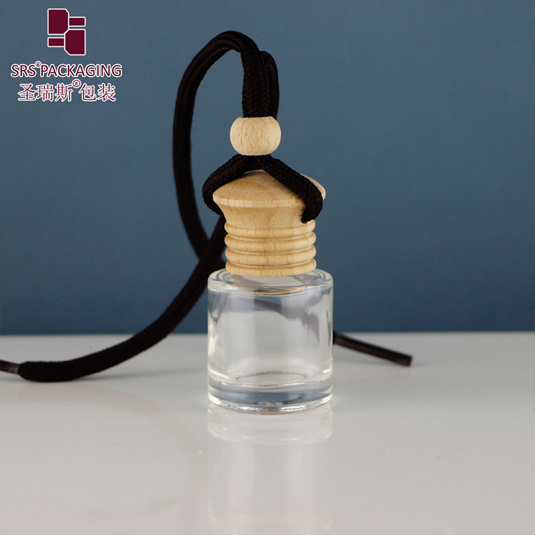 Round Shape Hanging Empty Car Perfume Air Freshener 8ml Glass Bottles diffuser bottle